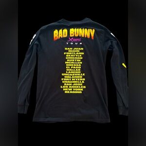 BAD BUNNY 2019 X 100pre Tour t shirt Reggaeton Concert Trap tour Cities Sz S